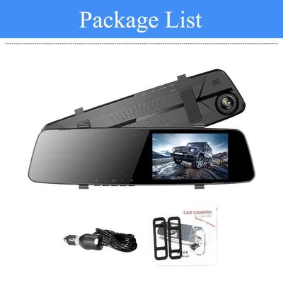FHD 1080P Мини Парковка Мониторинг Зеркало Заднего Вида Автомобильный Регистратор Двойной Объектив Камеры 5V