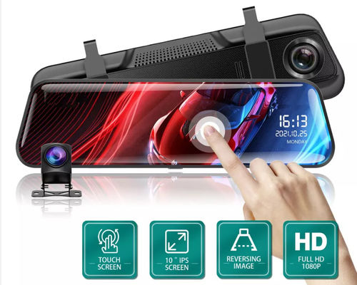 10-дюймовый Bluetooth Android Carplay Dashboard Mirror Stream Dual Drive Recorder IPS