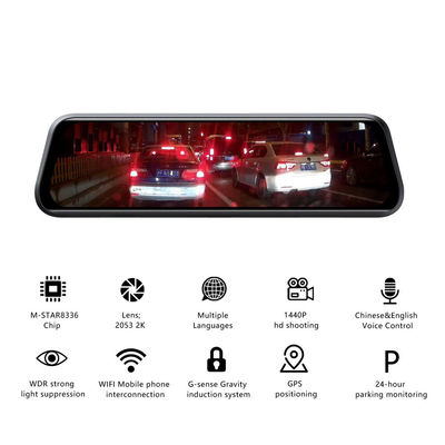 1440P Передняя Задняя Видеокарта Blackbox Dash Cam Recorder AI Голосовое Управление