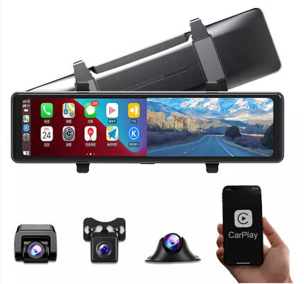 AHD1080P Android Wireless Carplay Зеркало заднего вида DVR WIFI GPS 3 Cams