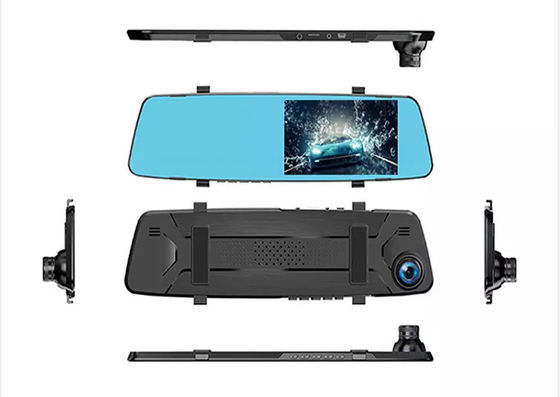 Автомобильный видеорегистратор Blackbox DVR HD 1080P с автомобильным зеркалом, установленный на приборной панели, с двойным объективом