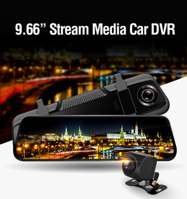 Регистратор DVR видеорегистратора потокового мультимедиа автоматический видео 9,66-дюймовый вид сзади экрана касания FHD