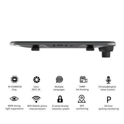 1440P Передняя Задняя Видеокарта Blackbox Dash Cam Recorder AI Голосовое Управление
