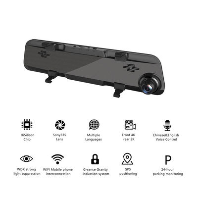Автомобильный видеорегистратор Ultra HD 4G Blackbox DVR Видеорегистратор 12-дюймовый WIFI GPS-трек Sony IMX335