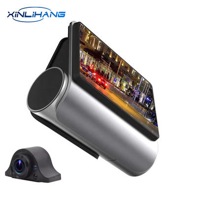 Сенсорный экран Auto Blackbox DVR Dash Cam 24-часовая запись с двойным зеркалом заднего вида объектива