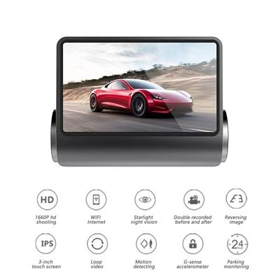 ADAS 2KFHD Передний Задний Двойной Объектив Автомобильный Видеорегистратор Система Рекордер Реверсивное Вождение Ночного Видения