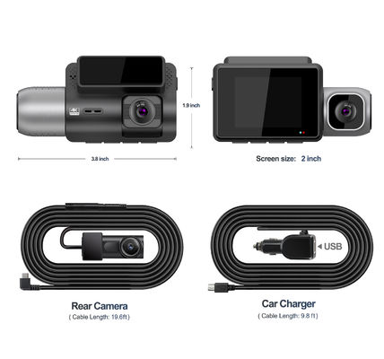 4K IPS Display Sony Vision Board Dash Cam с камерой 3Channel кабины
