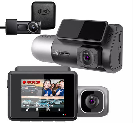 Автомобильный видеорегистратор IPS 4K Wifi GPS 1080p Hd DVR для передней и задней части салона