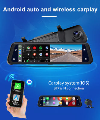 Android Auto Dash Cam Carplay с камерой заднего вида спереди 2K+Back 1080P