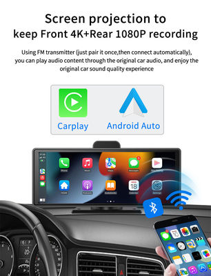 4K Android Auto ADAS WiFi Dash Cam AUX FM GPS 10,26 &quot;Автомобильный видеорегистратор CarPlay
